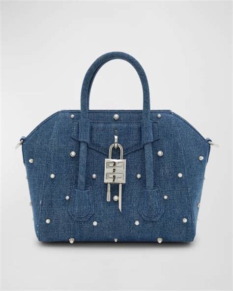 givenchy antigona mini มือสอง|mini antigona lock denim tote bag.